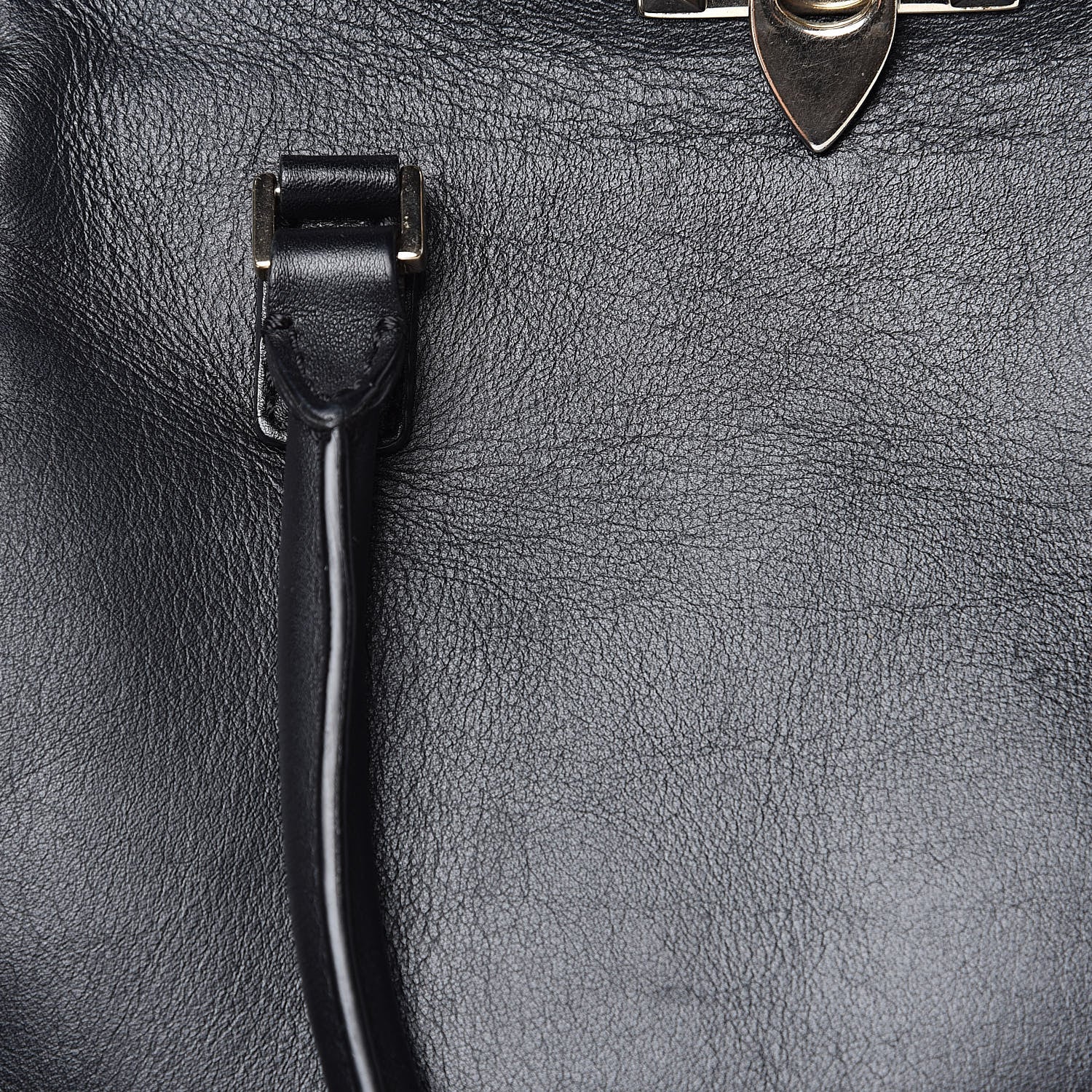 Valentino Garavani Vitello Small Rockstud Double Handle Tote Black 12 of 16