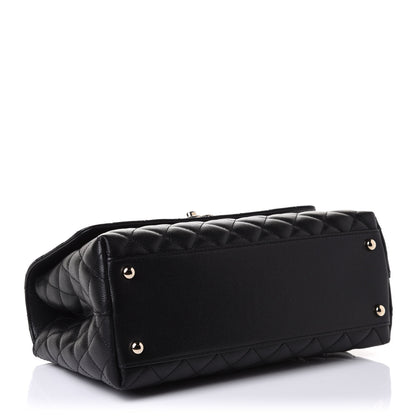 Chanel Caviar Quilted Small Coco Handle Flap Black 3 of 10