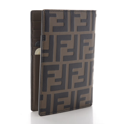 Fendi Vitello Soft Bi-Color FF 1974 Embossed Passport Cover Maya Black 3 of 8