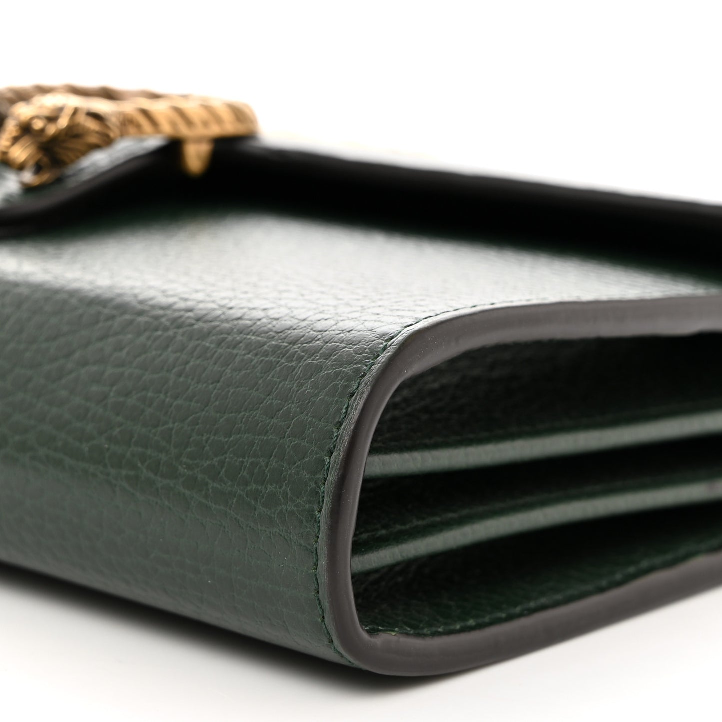 Calfskin Garden Dionysus Chain Wallet Emerald