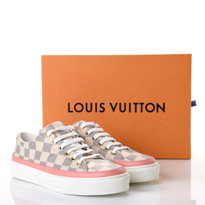 Louis Vuitton Damier Azur Stellar Sneakers 37 Rose Ballerine 10 of 10
