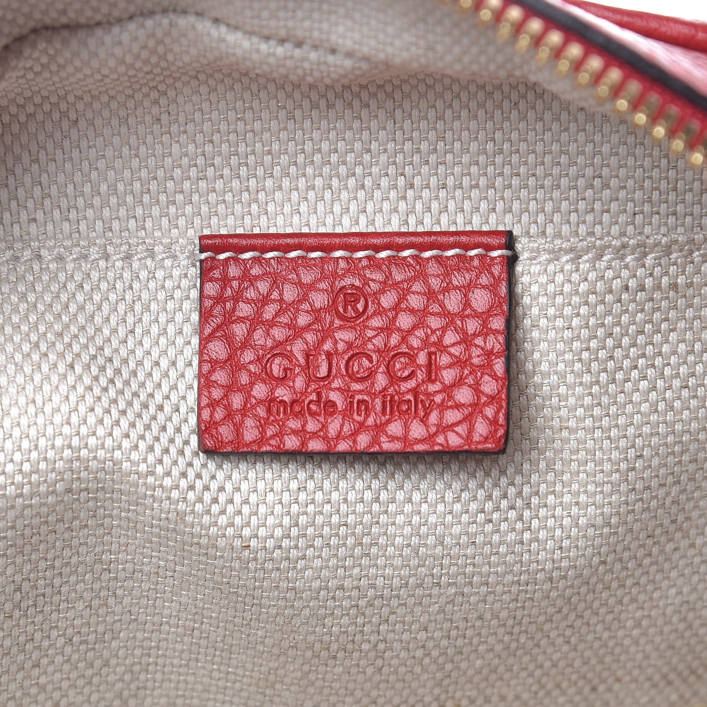 Pebbled Calfskin Small Soho Disco Bag Tabasco Red