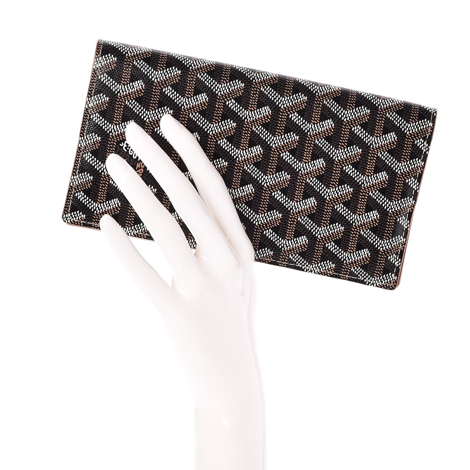 Goyard Goyardine Richelieu Wallet Black Gold 2 of 8