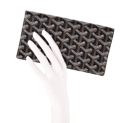 Goyard Goyardine Richelieu Wallet Black Gold 2 of 8