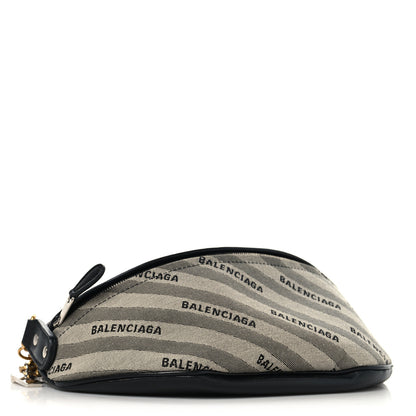 Balenciaga Canvas Jacquard Diagonal Allover Logo XS Souvenir Belt Bag Gris 4 of 11