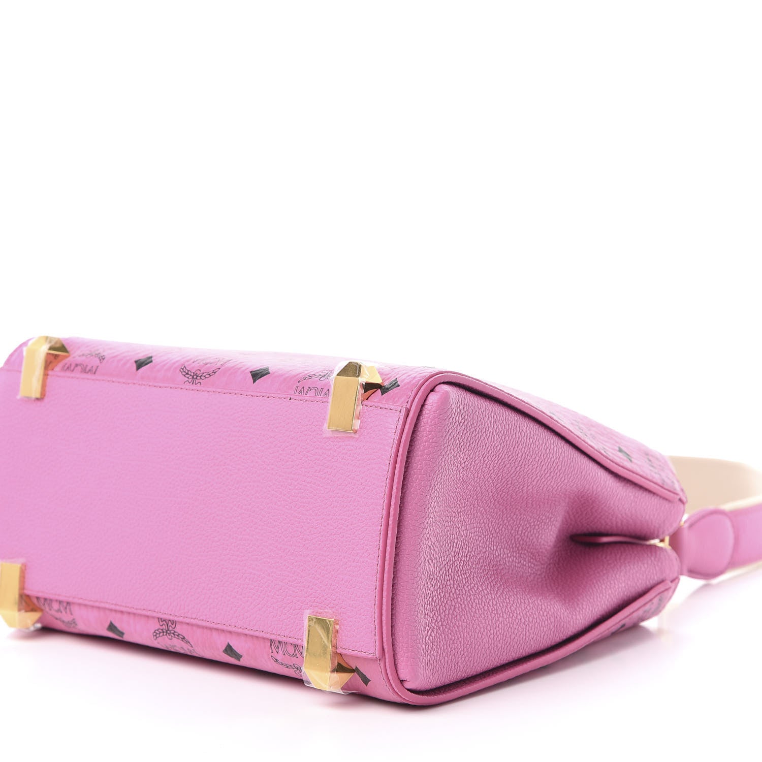 MCM Visetos Corina Shoulder Bag Pink 7 of 10