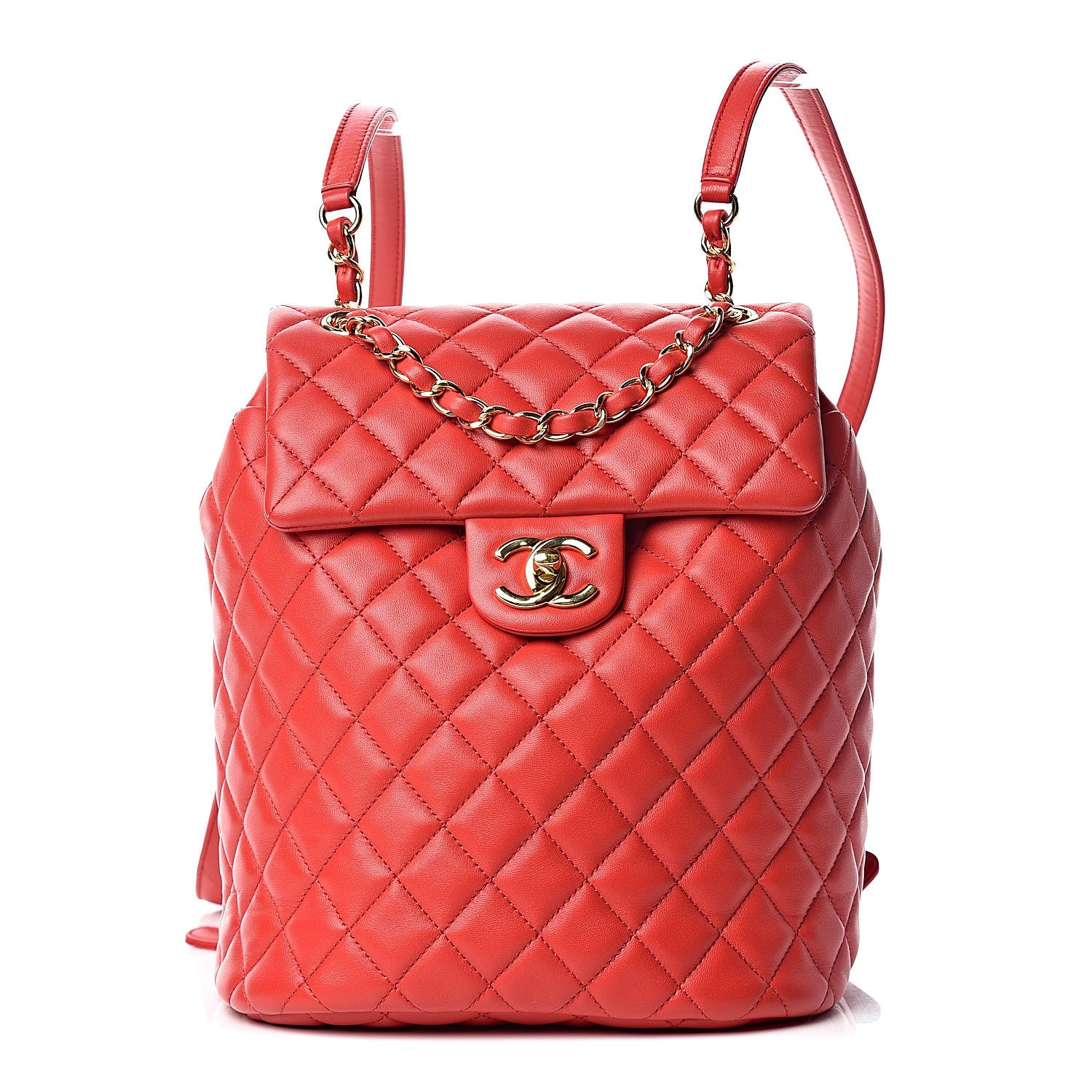 Chanel Lambskin Quilted Small Urban Spirit Backpack Red 1 of 9