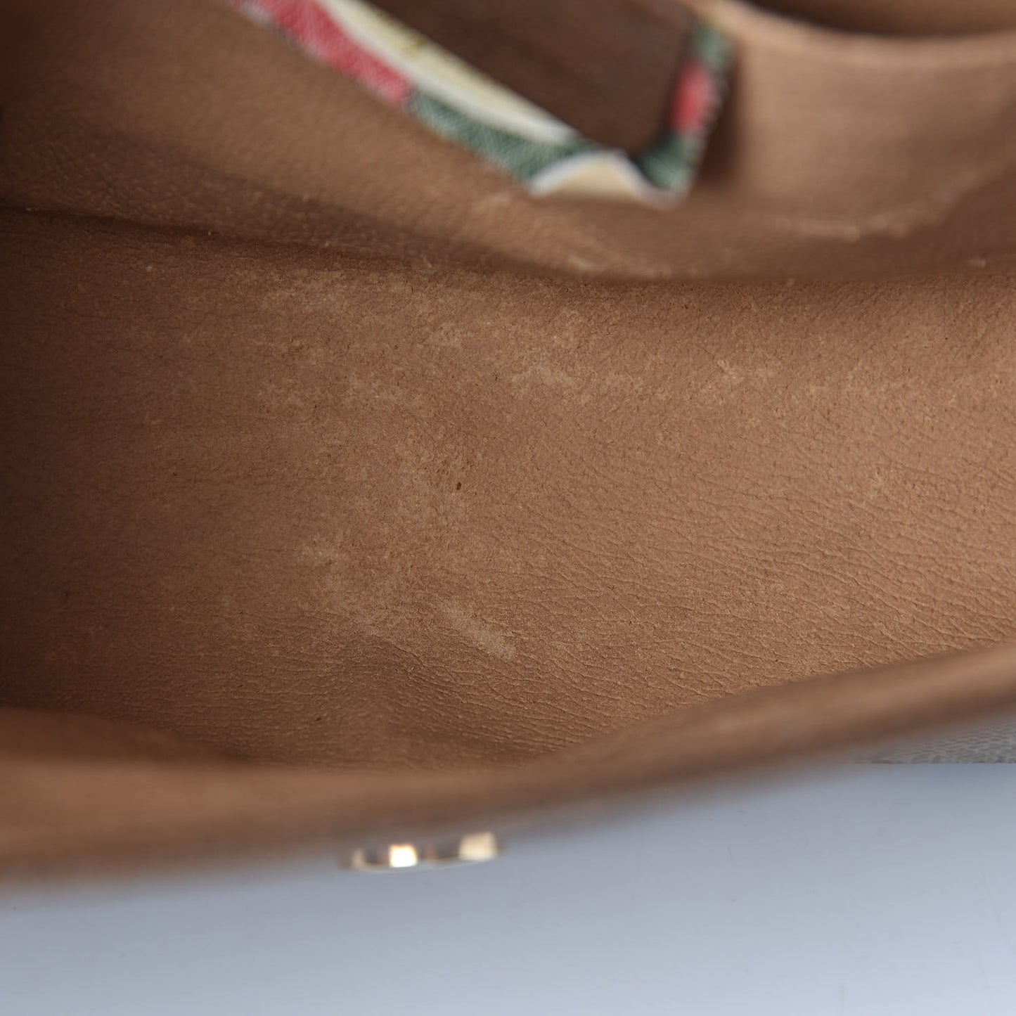 Coated Canvas Monogram Web Clutch Brown