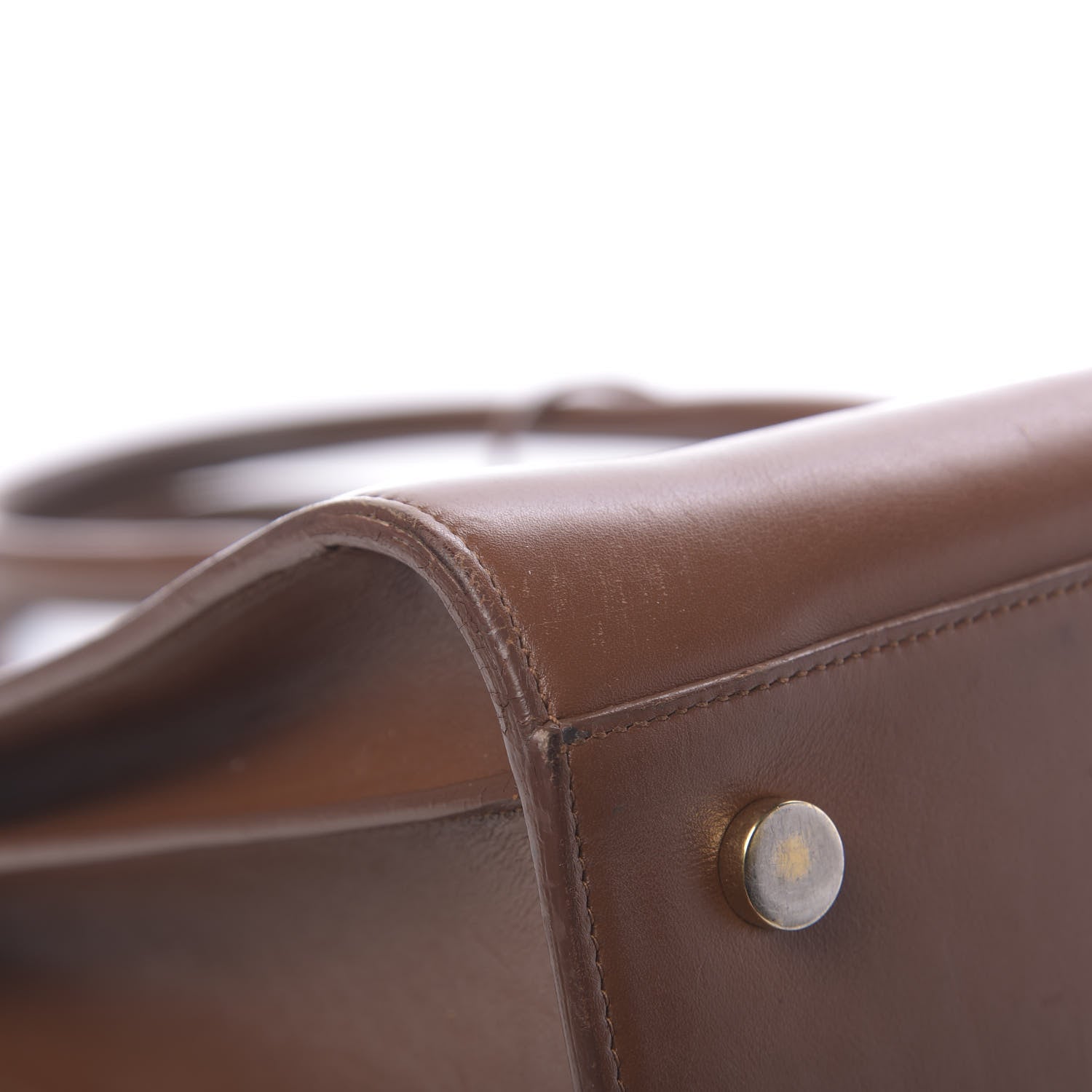 Saint Laurent Calfskin Large Sac De Jour Carryall Cognac 22 of 24