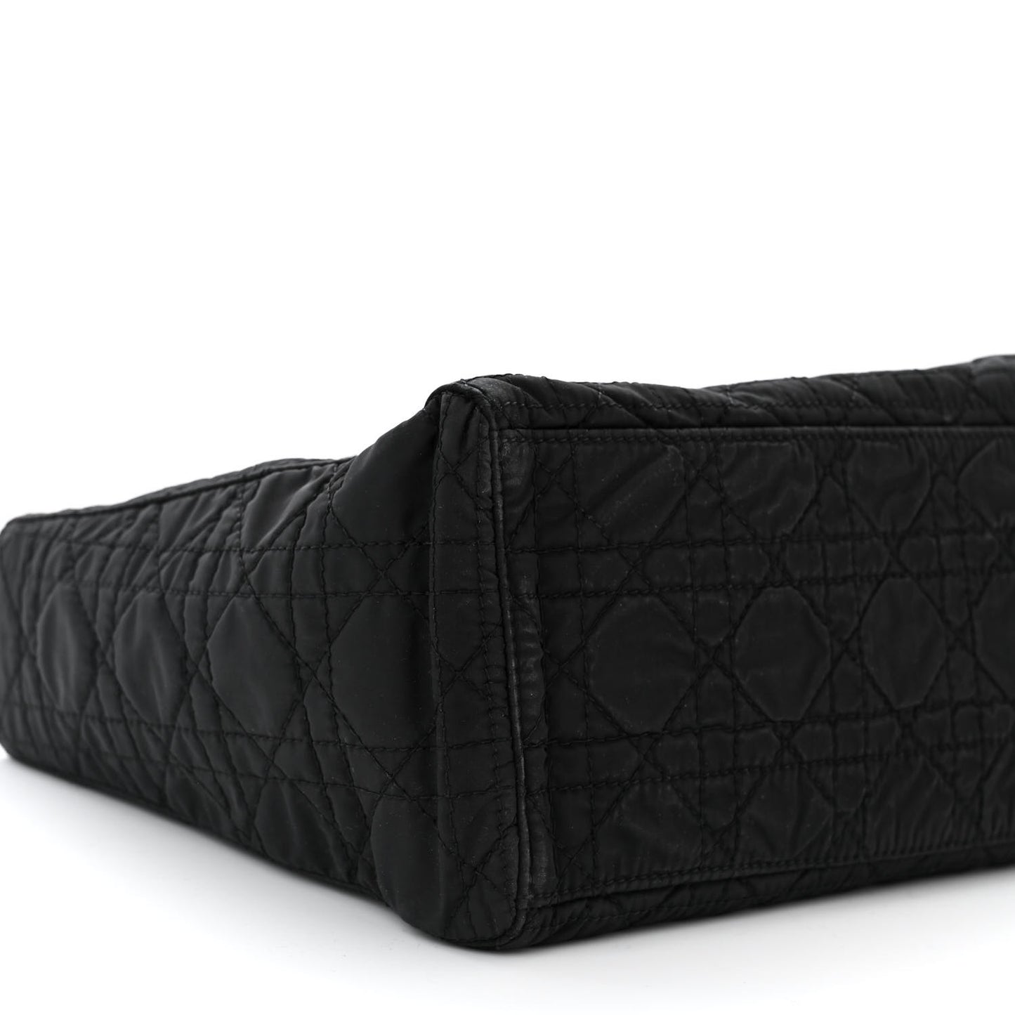 Nylon Cannage Medium Lady Dior Black