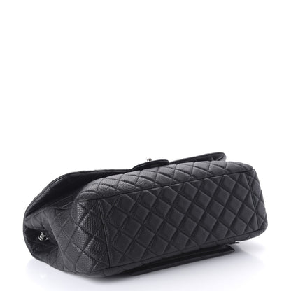 Chanel Calfskin Quilted Small XXL Travel Flap Bag Black 4 of 10