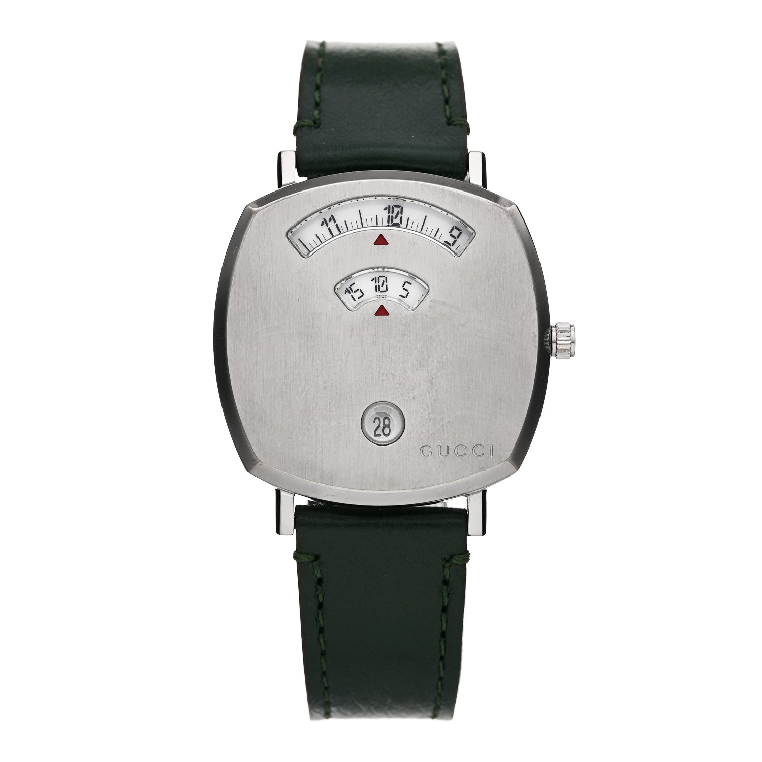 Gucci Stainless Steel Calfskin 35mm Grip Quartz Watch Green 1 of 5