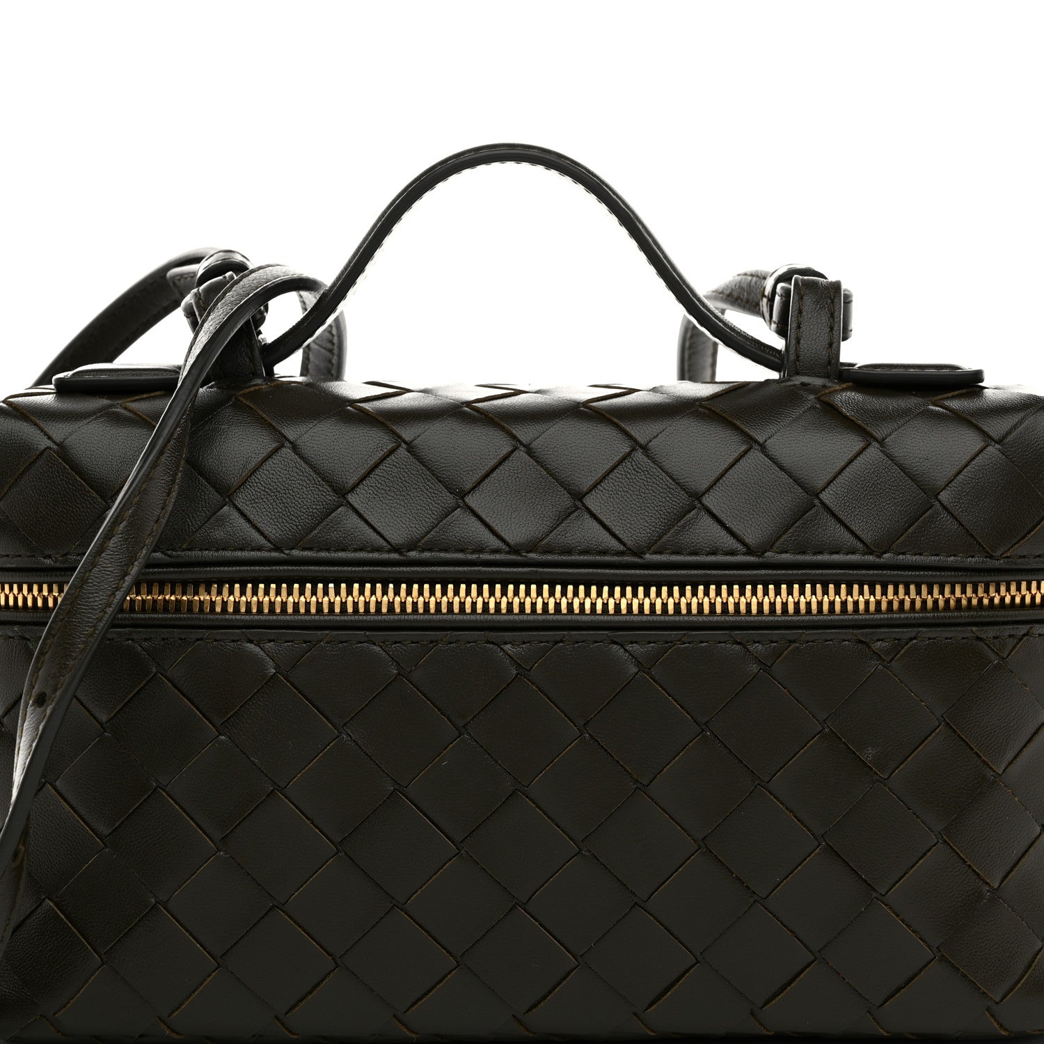 Bottega Veneta Calfskin Intrecciato Bang Bang Vanity Case Kaki 8 of 10