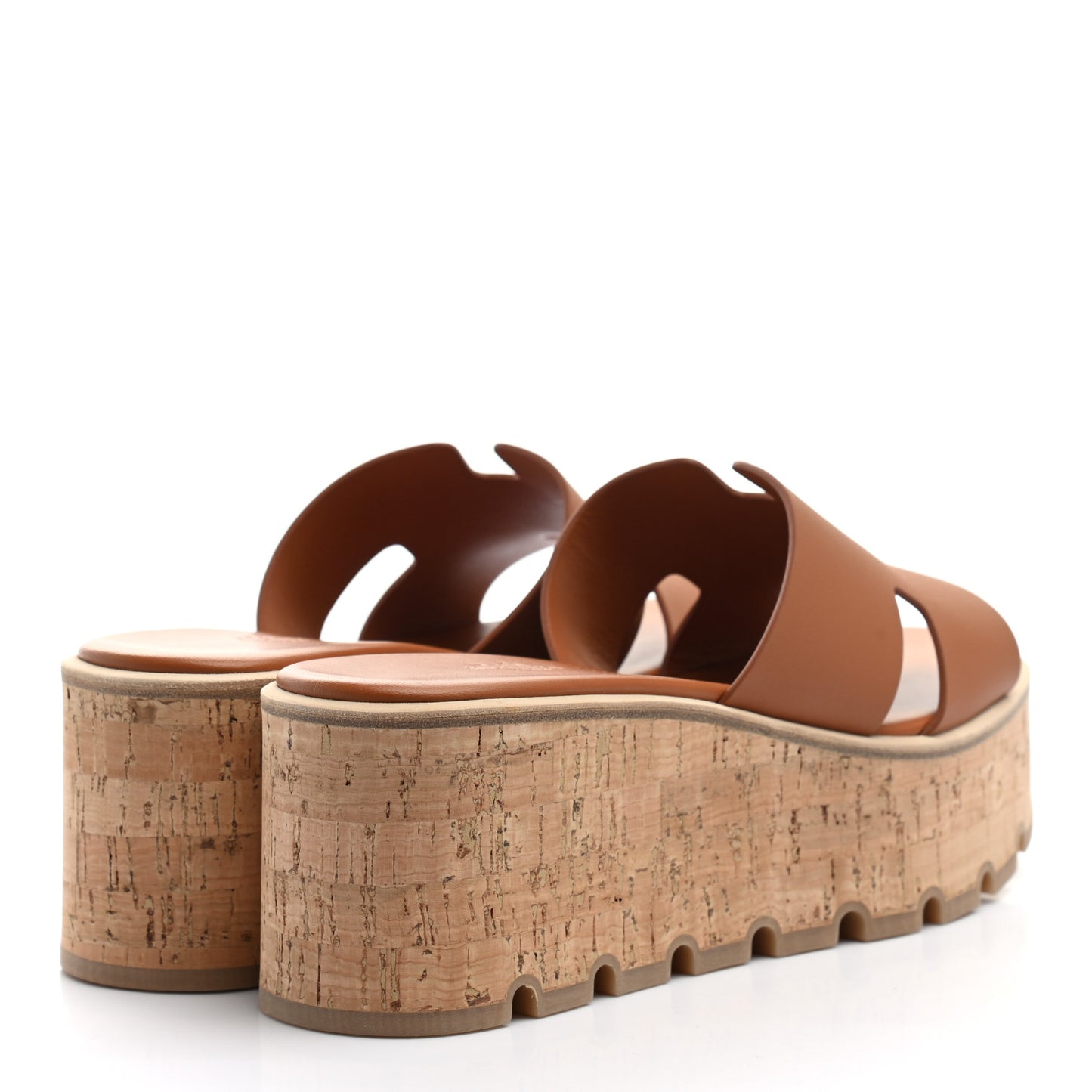 Calfskin Cork Eze 30 Sandals 39 Marron Glaise