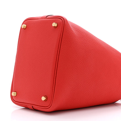Hermes Taurillon Clemence Picotin Lock 18 PM Rouge Tomate 10 of 10
