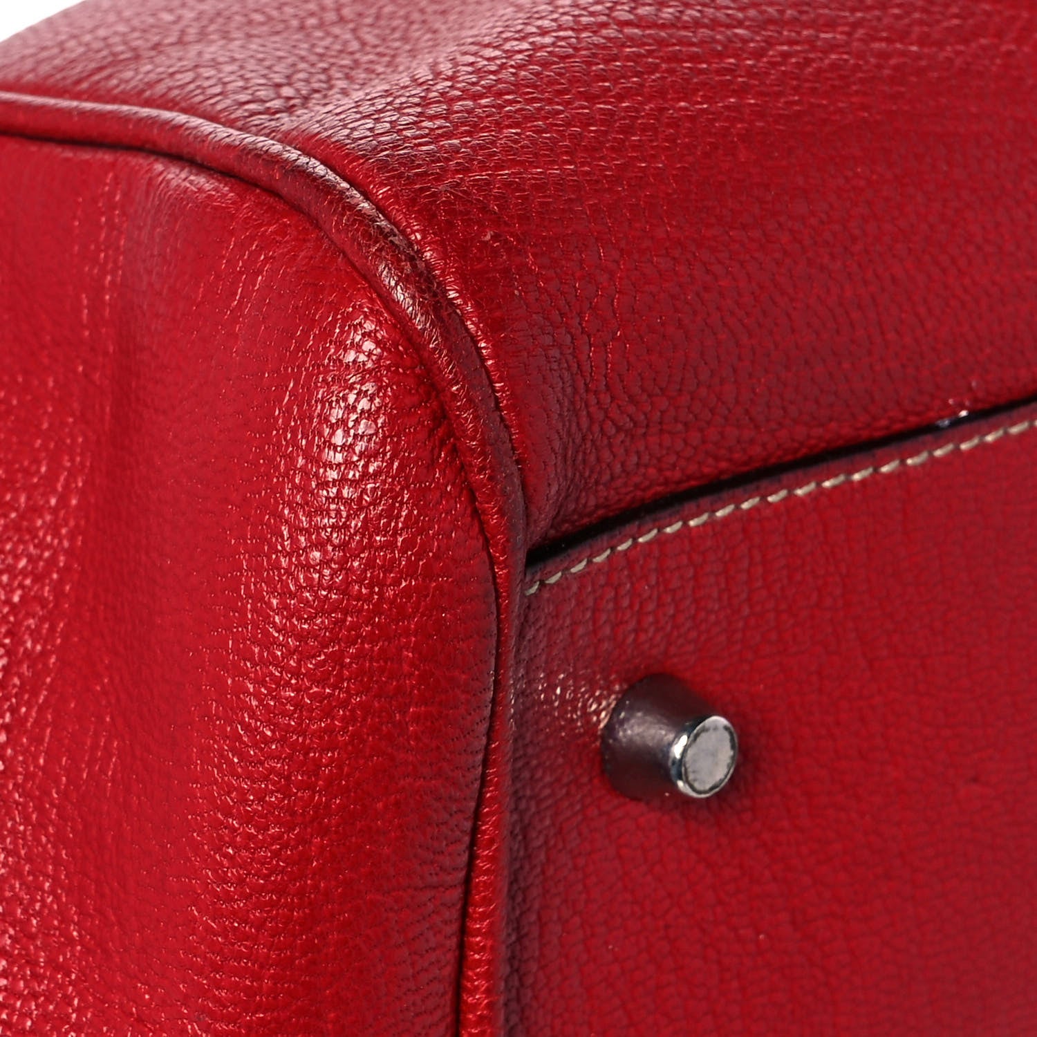 Prada Goatskin Cerniera Doctor Bag Rubino 6 of 13