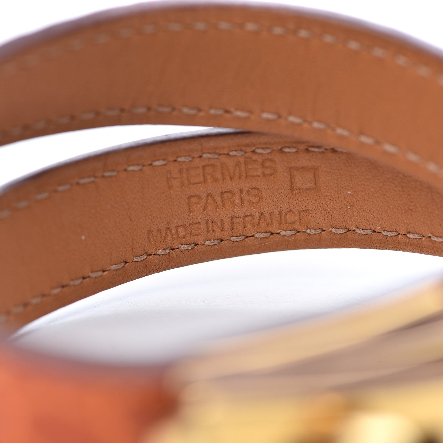 Hermes Shiny Alligator Kelly Double Tour Bracelet S Orange 4 of 5