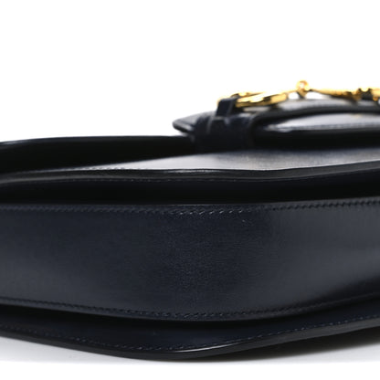 Gucci Calfskin Velvet Web Horsebit 1955 Shoulder Bag Blue 9 of 11