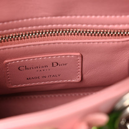 Christian Dior Calfskin Flower Charm Embellished Mini Lady Dior Pink 6 of 10