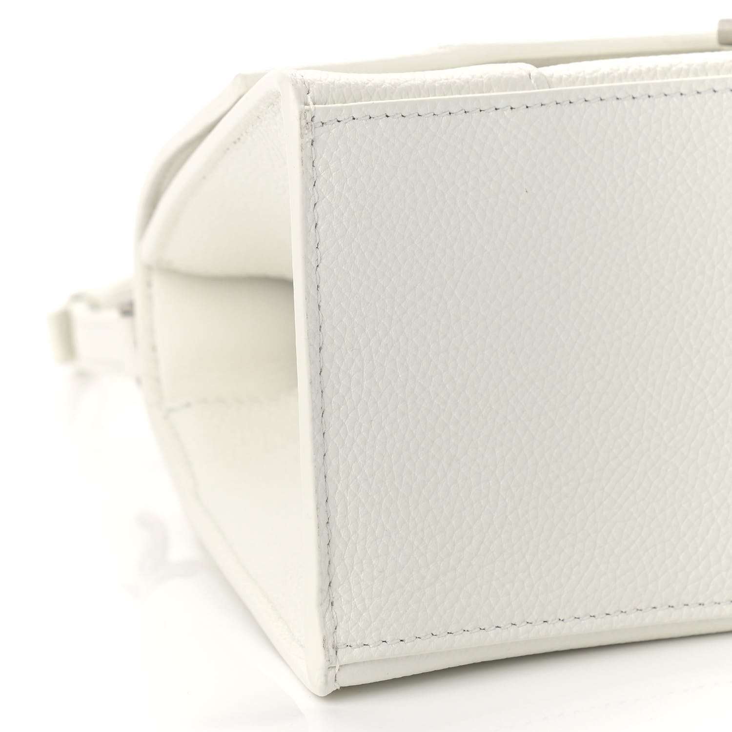 Balenciaga Grained Calfskin Small Hourglass Top Handle Bag White 7 of 9