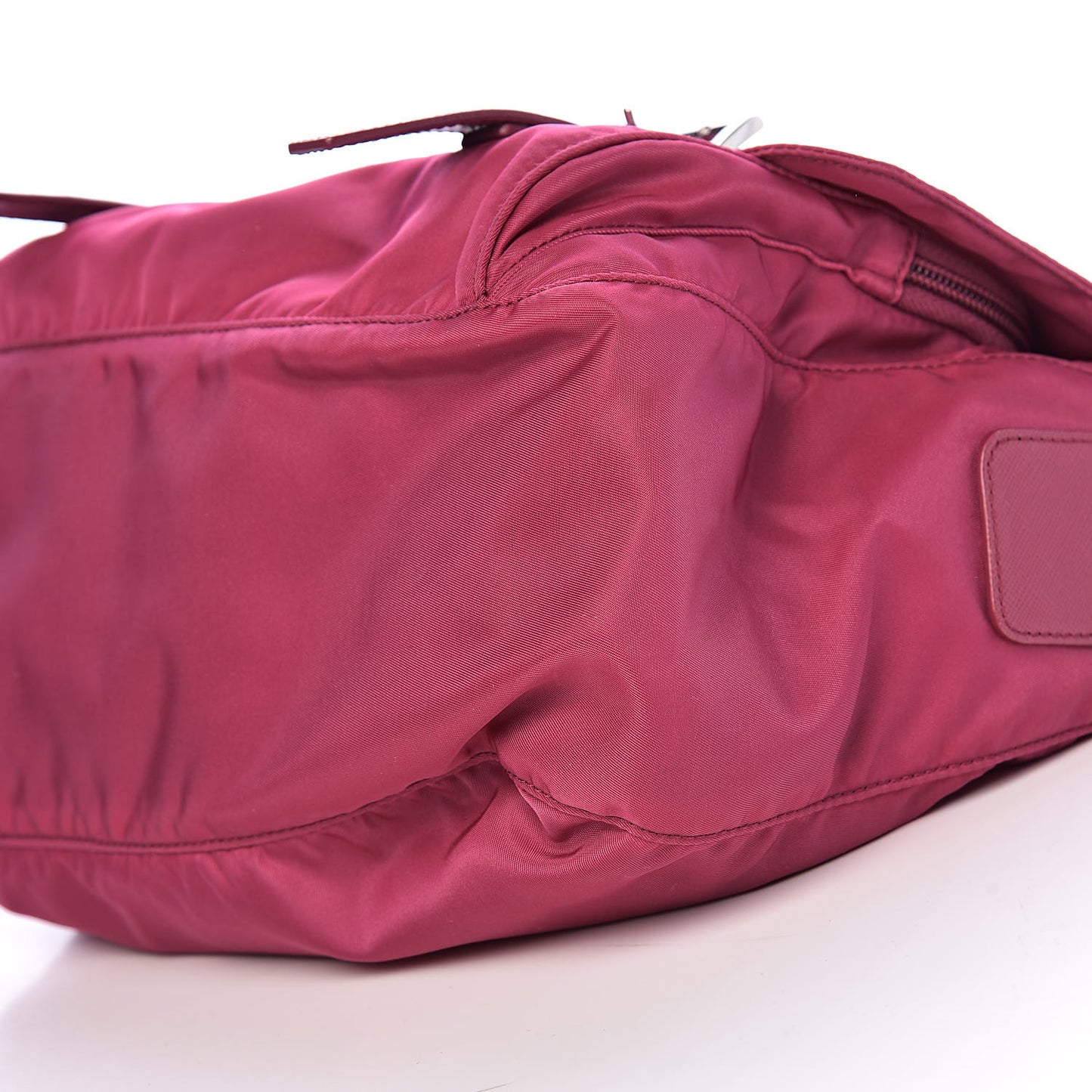 Tessuto Nylon Vela Saffiano Messenger Bag Fuxia