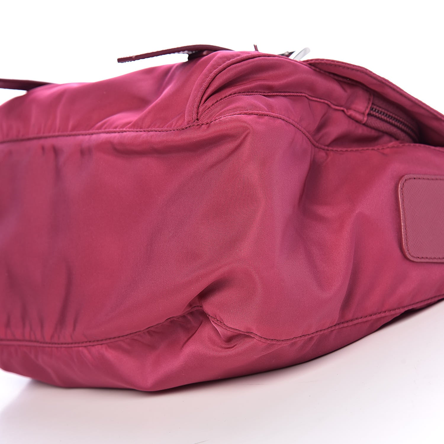 Prada Tessuto Nylon Vela Saffiano Messenger Bag Fuxia 9 of 10