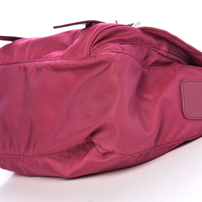 Prada Tessuto Nylon Vela Saffiano Messenger Bag Fuxia 9 of 10
