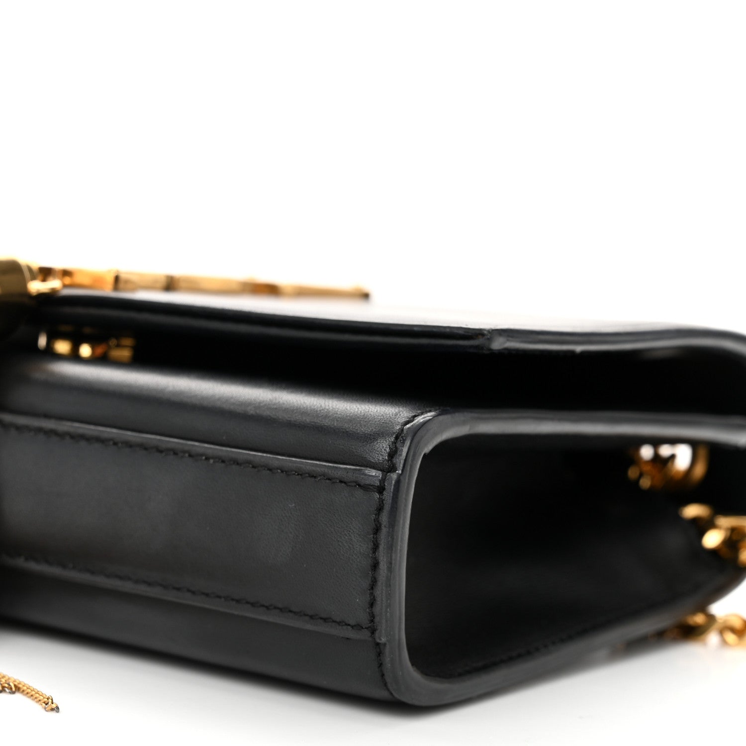 Saint Laurent Smooth Calfskin Small Classic Monogram Kate Tassel Satchel Black 9 of 11