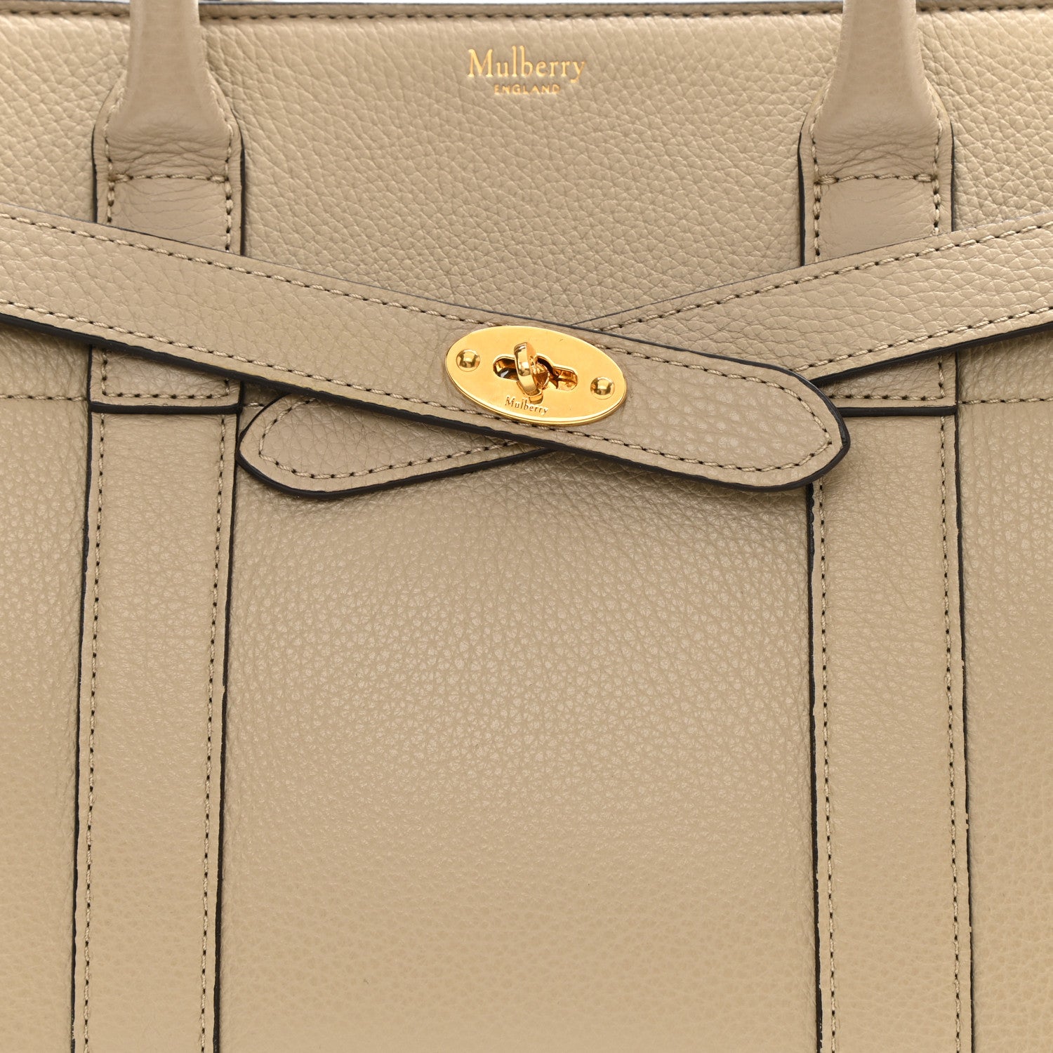 Mulberry Classic Grain Small Bayswater Zip Tote Dune 9 of 9