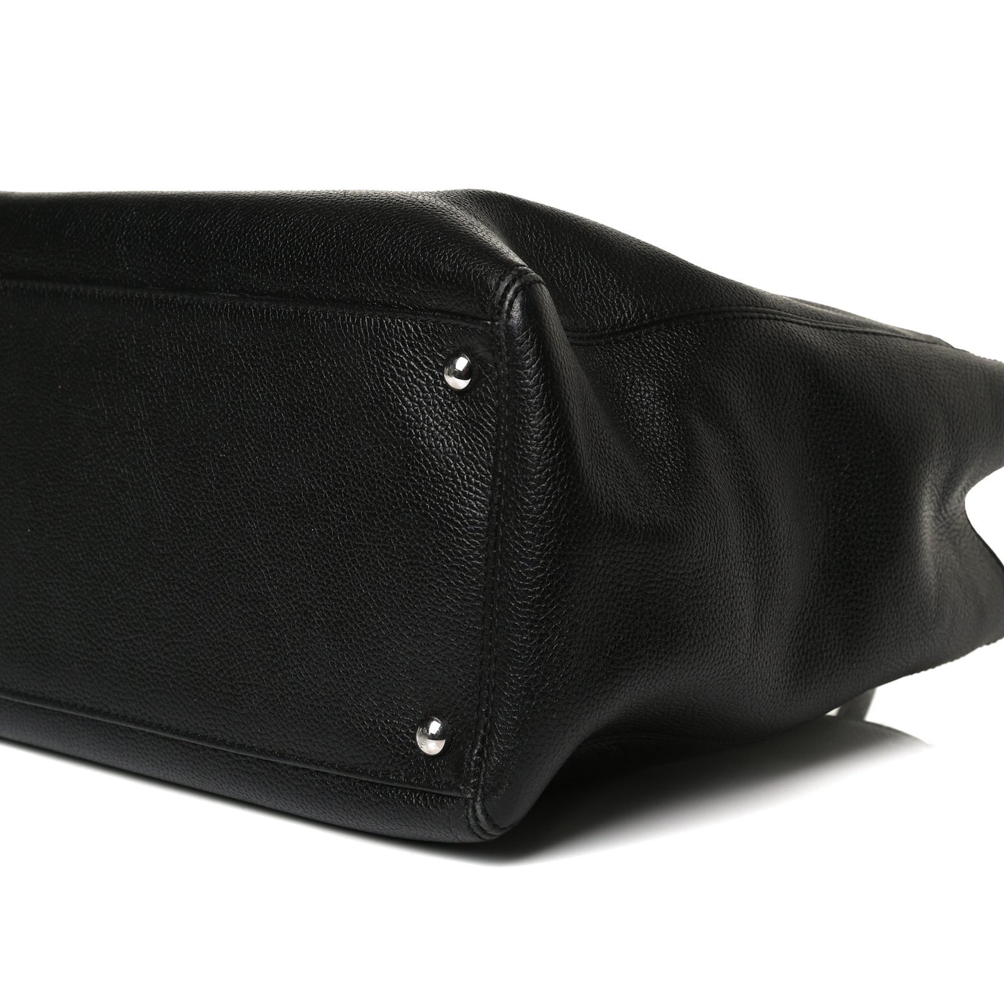 Calfskin Cerf Executive Shopper Tote Black