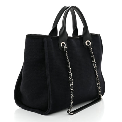 Chanel Mixed Fibers Small Deauville Tote Black 4 of 11