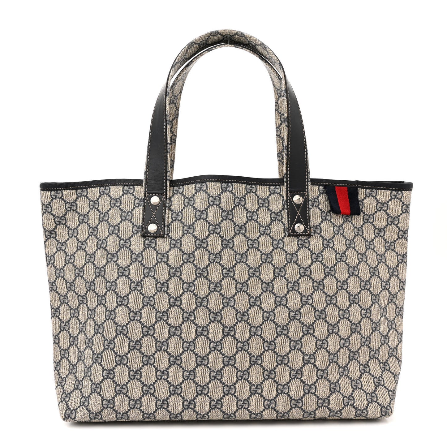 GG Plus Monogram Medium Signature Web Loop Tote Navy