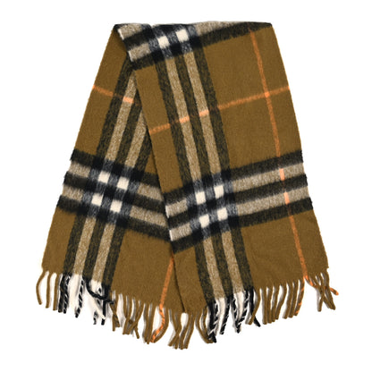 Burberry Mixed Fibers Big Check Fringe Scarf Oxide 1 of 3