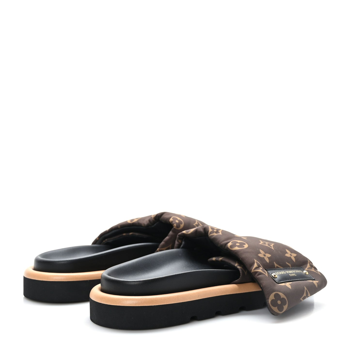 Nylon Monogram Pool Pillow Comfort Mule 40 Cacao Brown