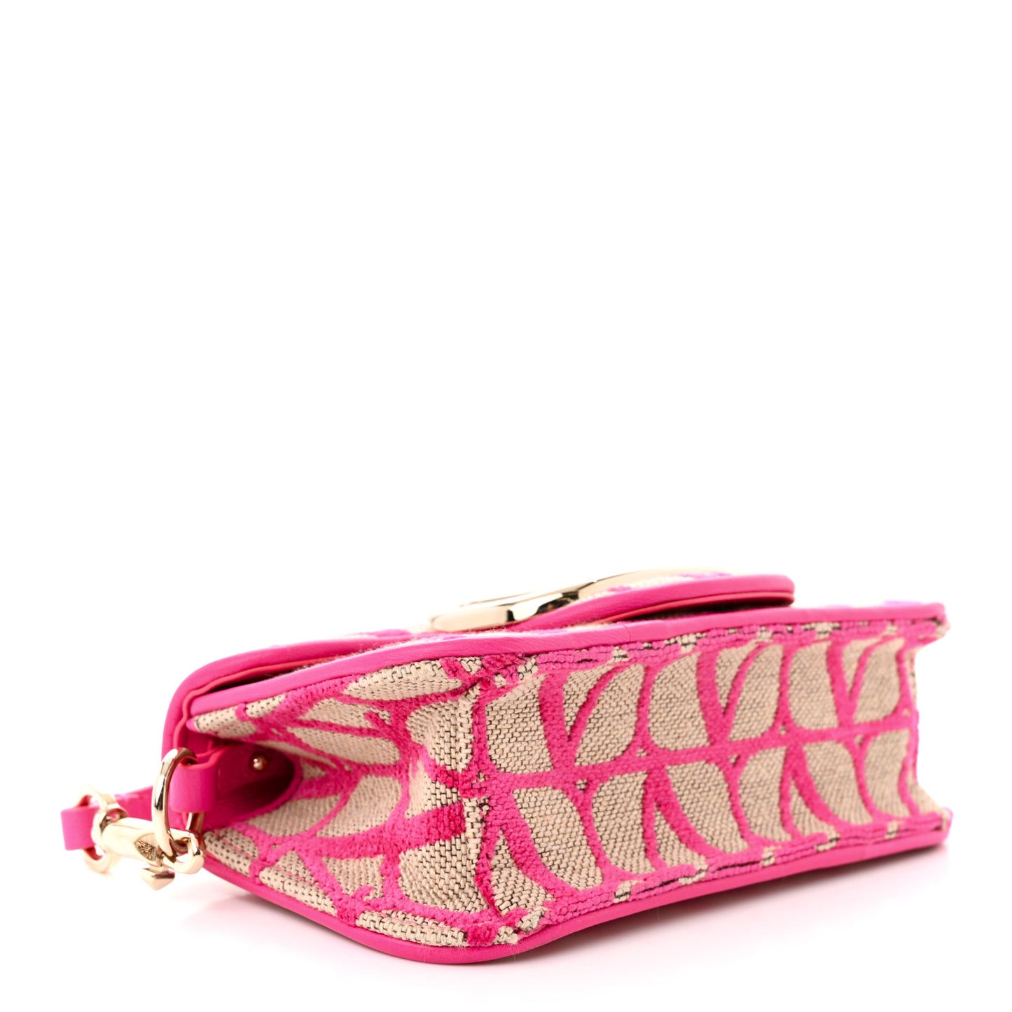 Toile Iconographe Goatskin Vlogo Small Loco Shoulder Bag Natural Pink PP