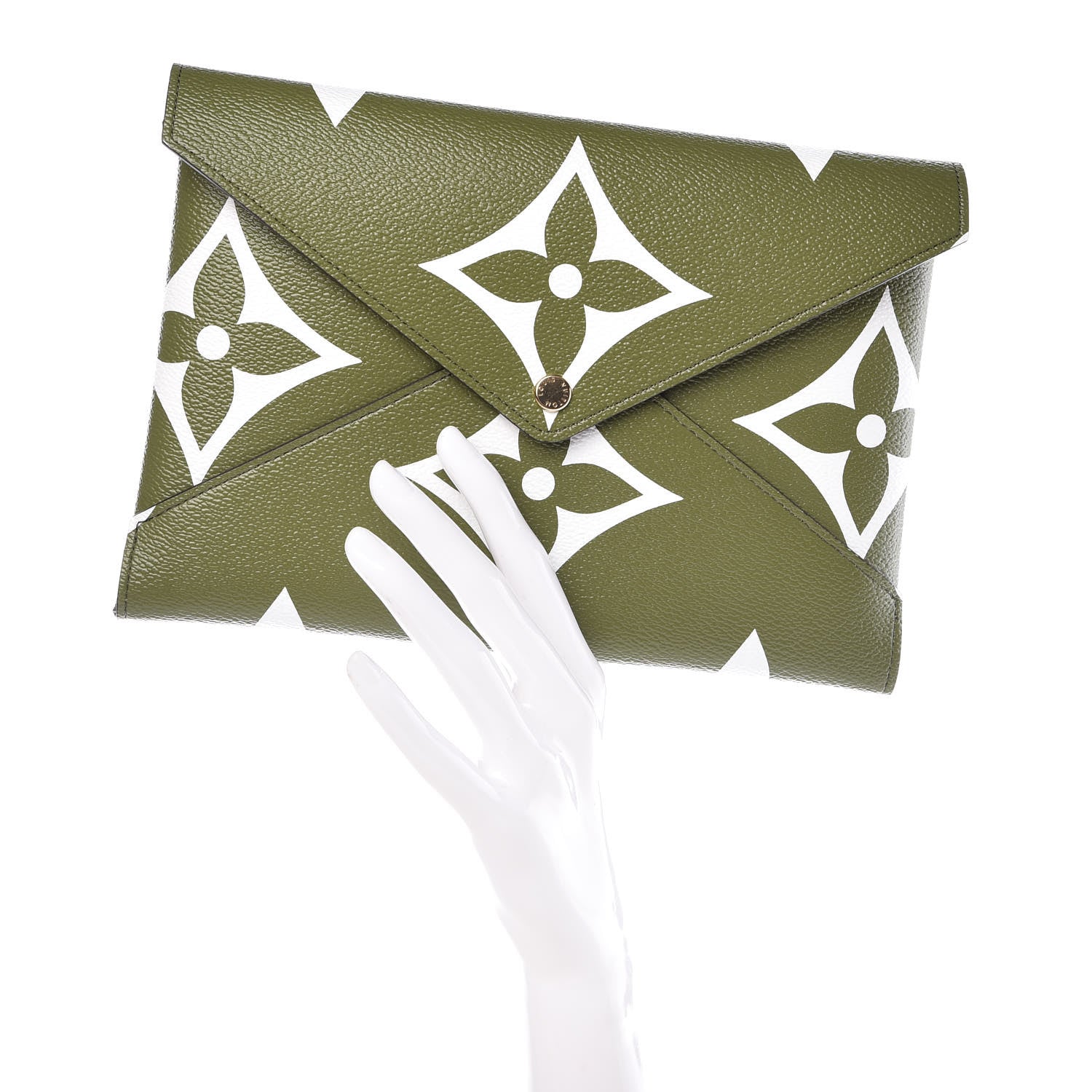 Louis Vuitton Monogram Giant Large Kirigami Pochette Kaki 2 of 9