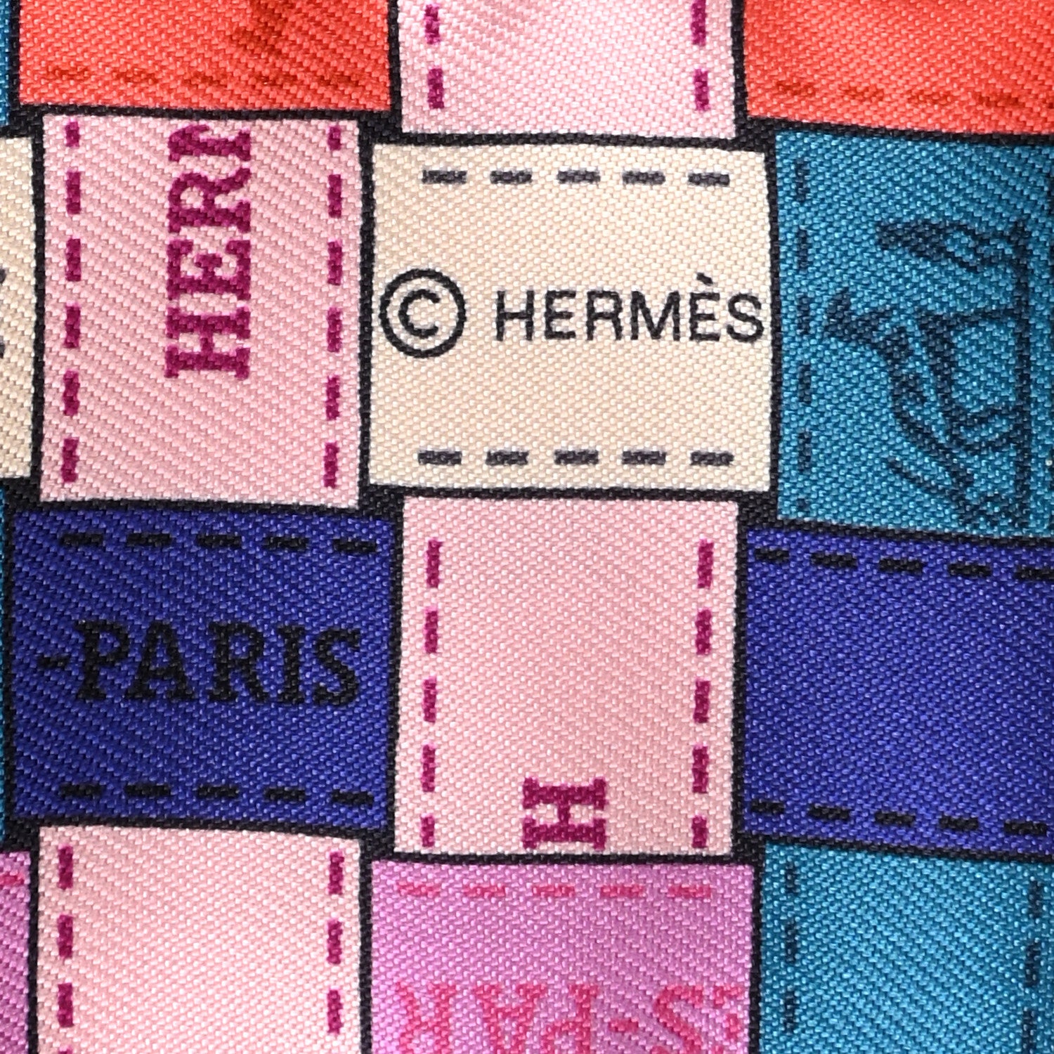 Hermes Silk Bolduc Au Carre Twilly Corail Jaune Multicolor 3 of 4