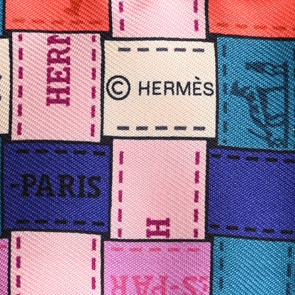 Hermes Silk Bolduc Au Carre Twilly Corail Jaune Multicolor 3 of 4