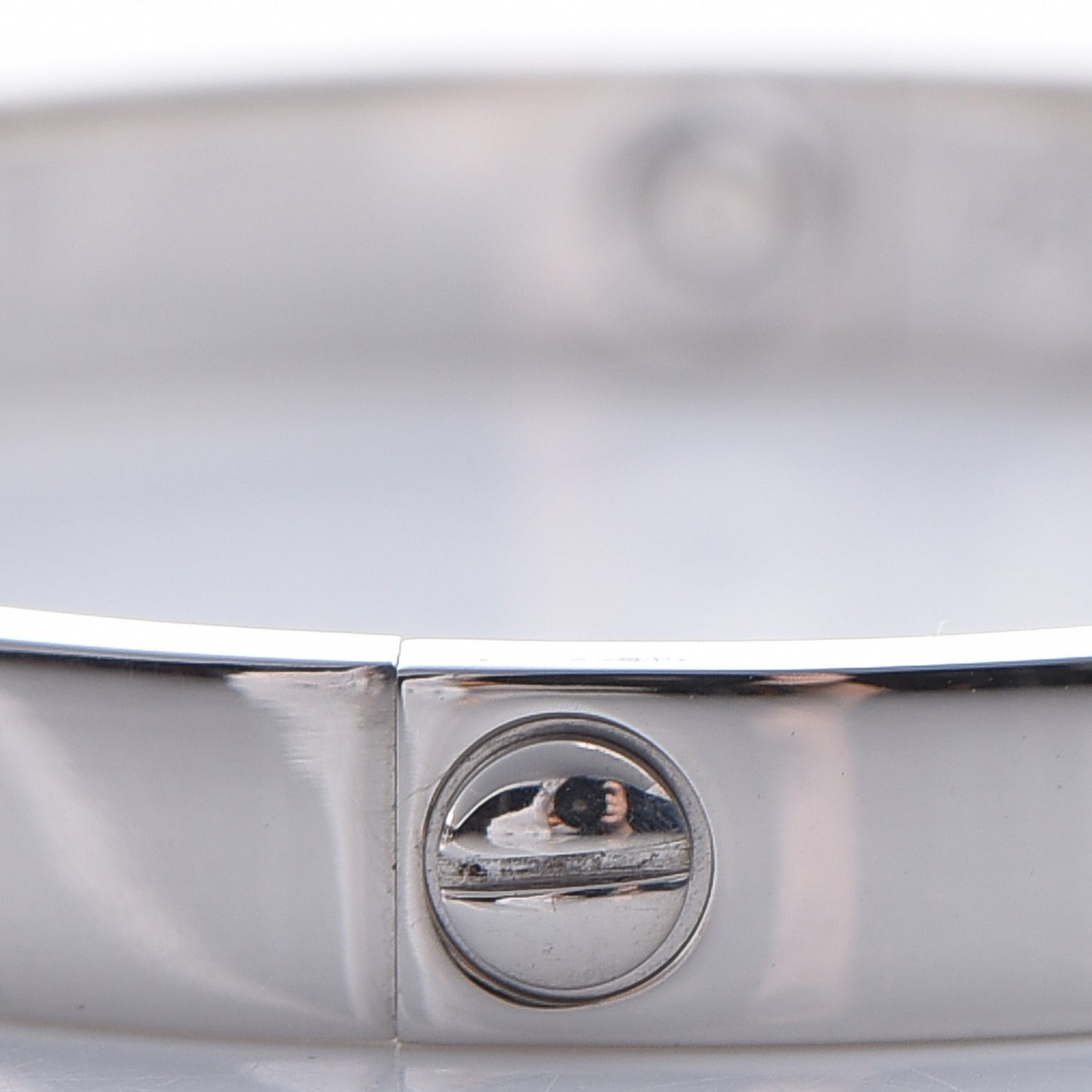 18K White Gold 4 Diamond LOVE Bracelet 16