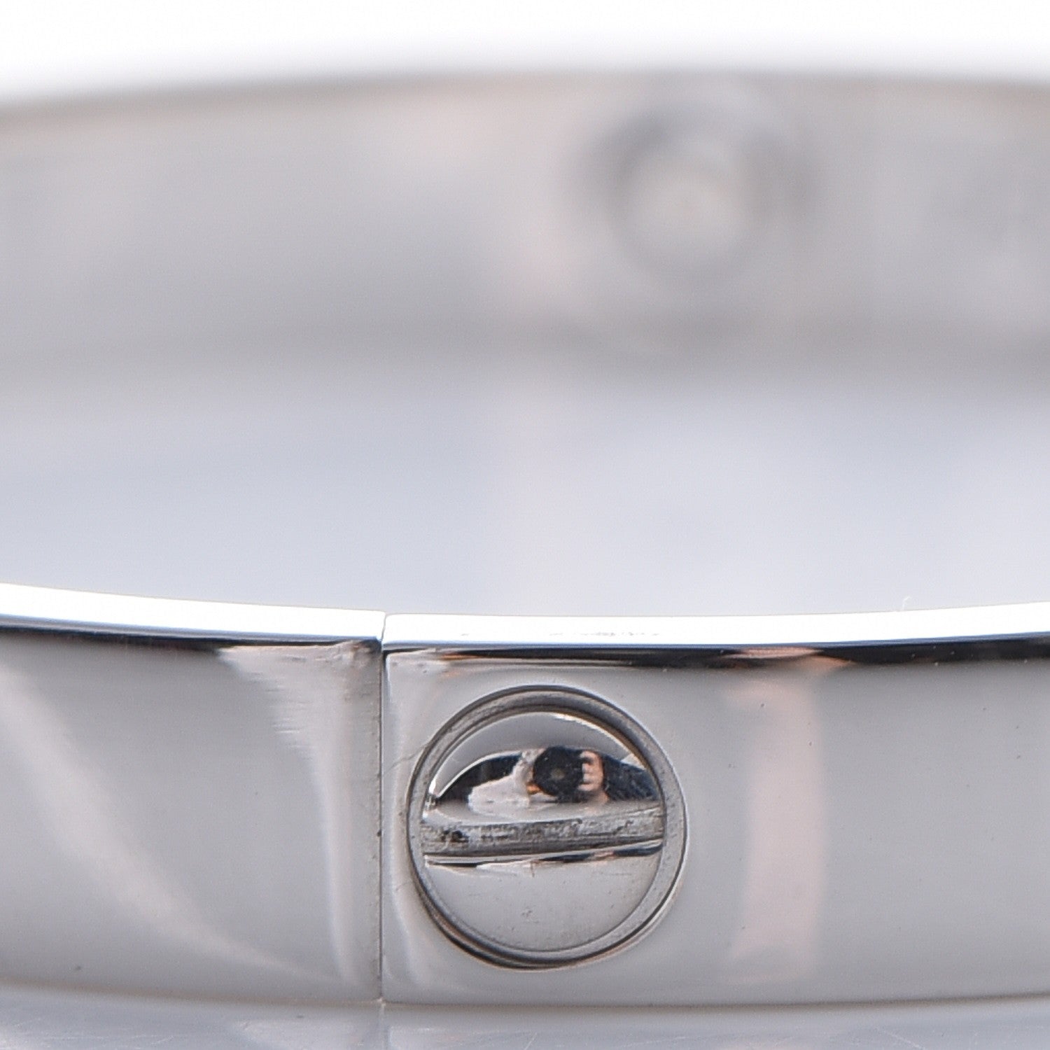 Cartier 18K White Gold 4 Diamond LOVE Bracelet 16 7 of 10