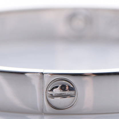 Cartier 18K White Gold 4 Diamond LOVE Bracelet 16 7 of 10
