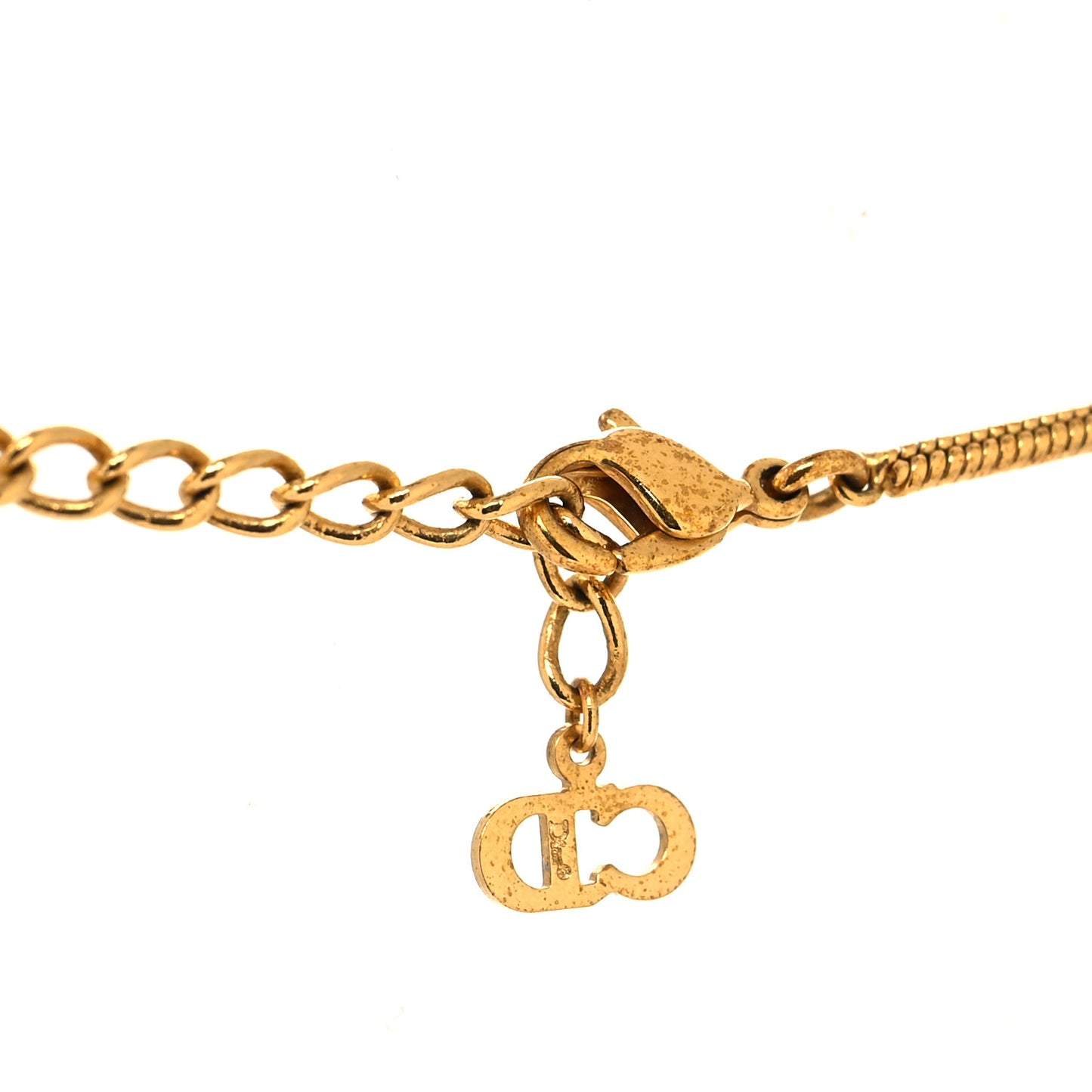 Metal Logo Necklace Gold