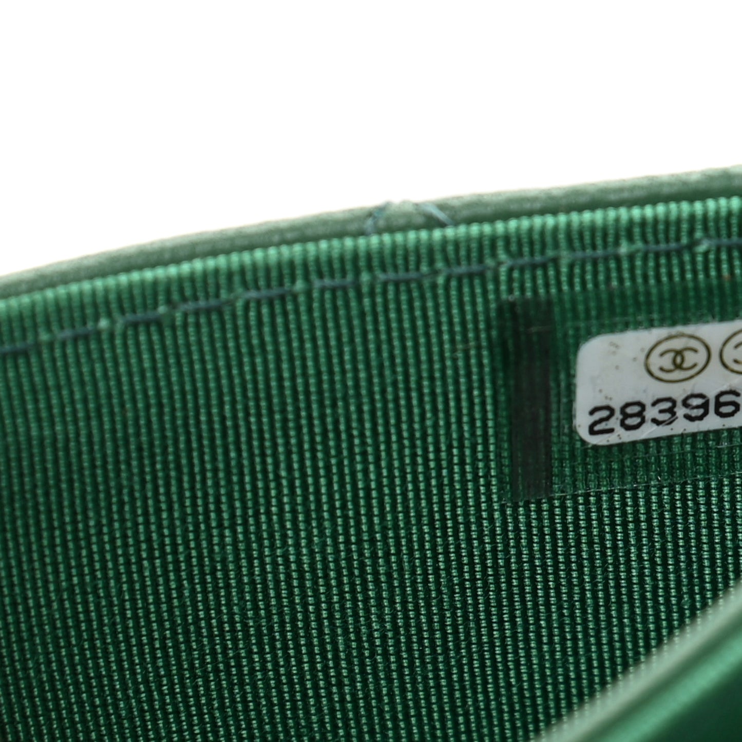 Lambskin Quilted Flap Card Holder Wallet Green