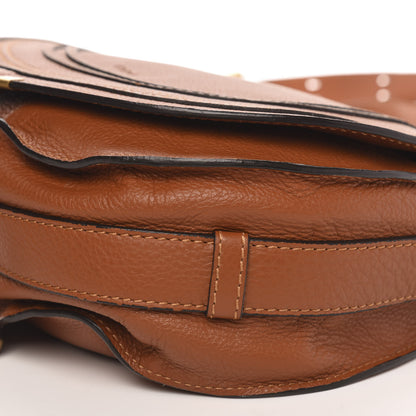Chloe Calfskin Medium Marcie Round Crossbody Bag Tan 8 of 9