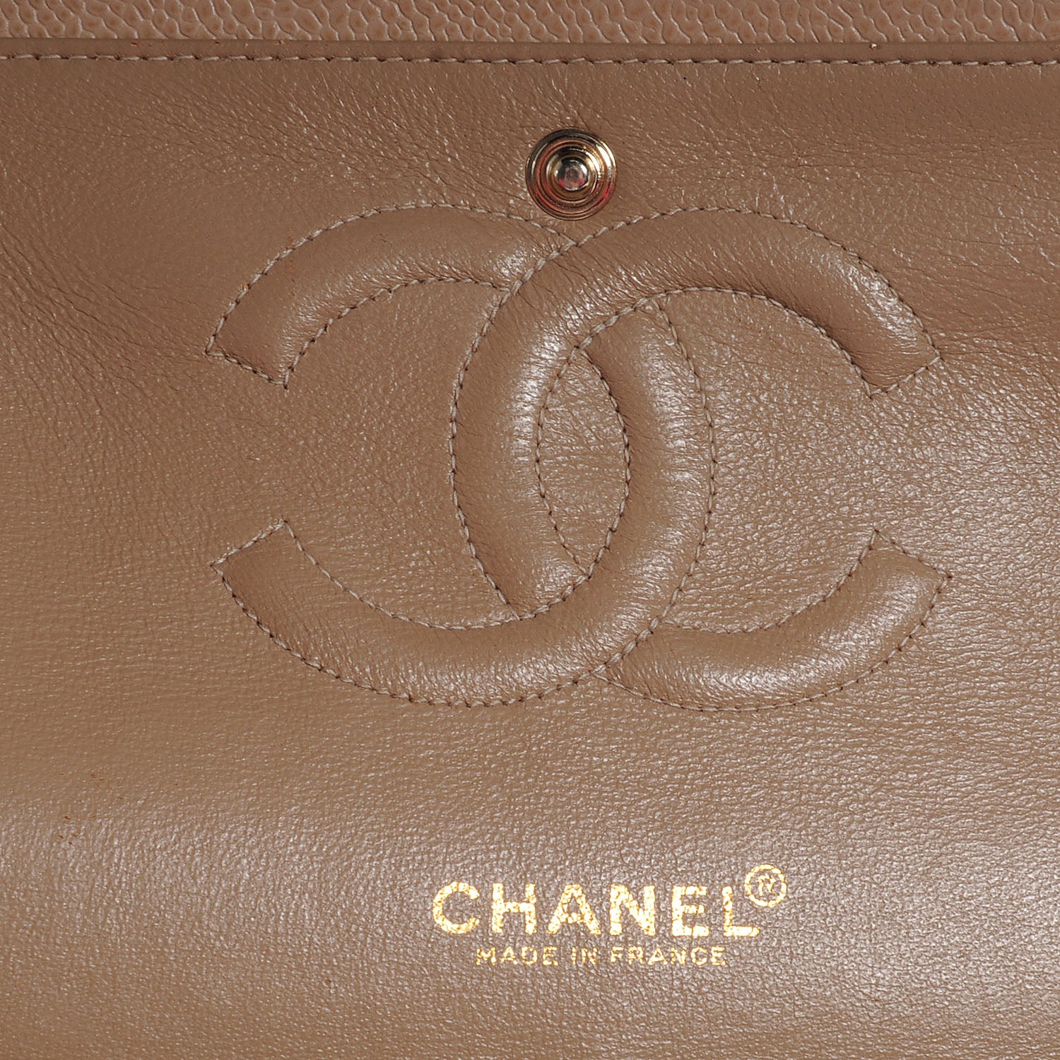 Chanel Caviar Quilted Medium Double Flap Beige 6 of 8