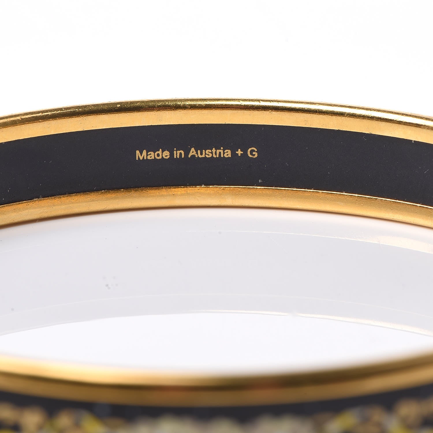 Hermes Enamel Printed Celestial Mythology Narrow Bracelet 70 Black 4 of 6