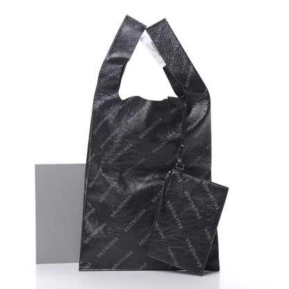 Balenciaga Agneau Arena Allover Logo M Supermarket Shopper Gris Crayon Gris 12 of 12