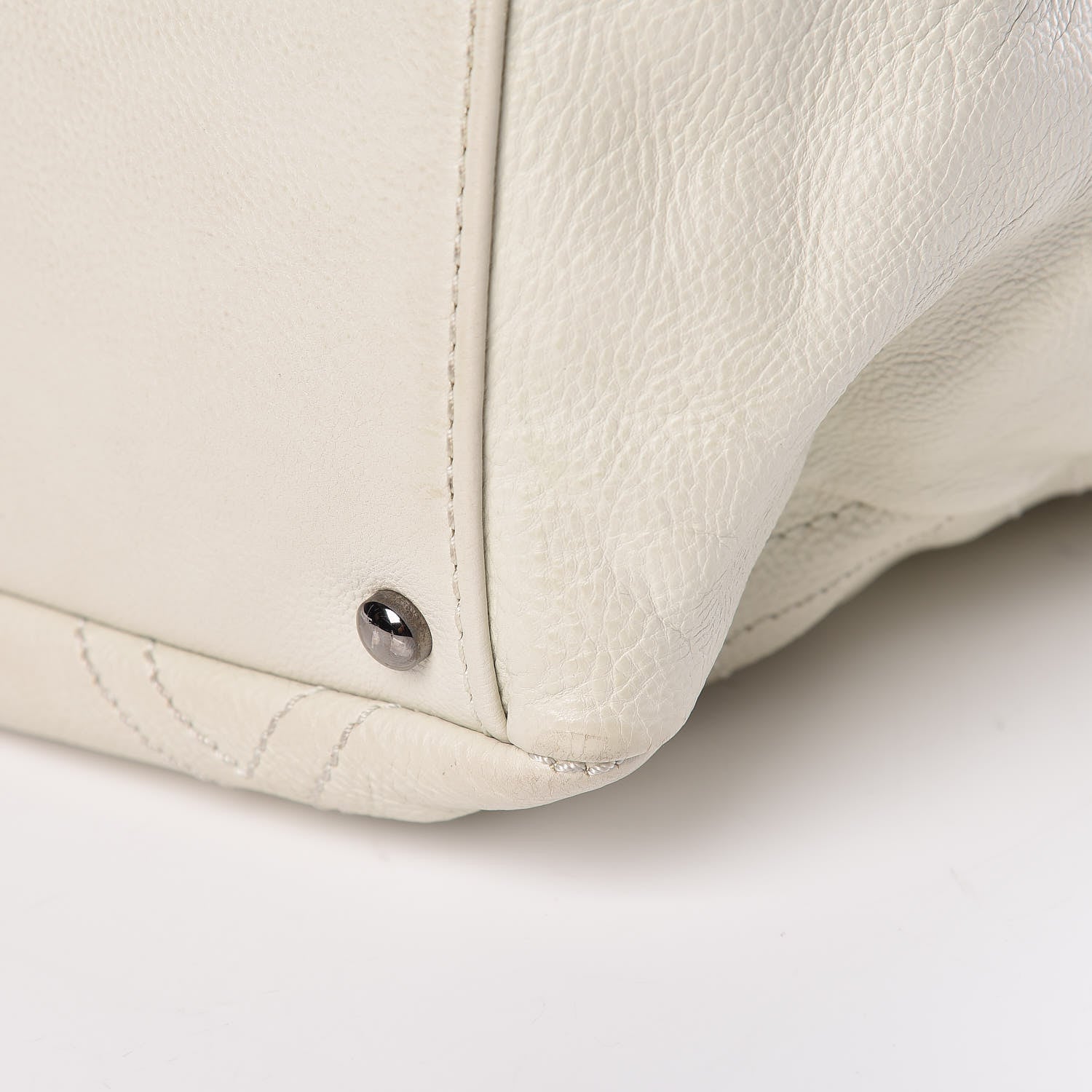 Chanel Calfskin Large Diamond Stitch Tote White 17 of 17