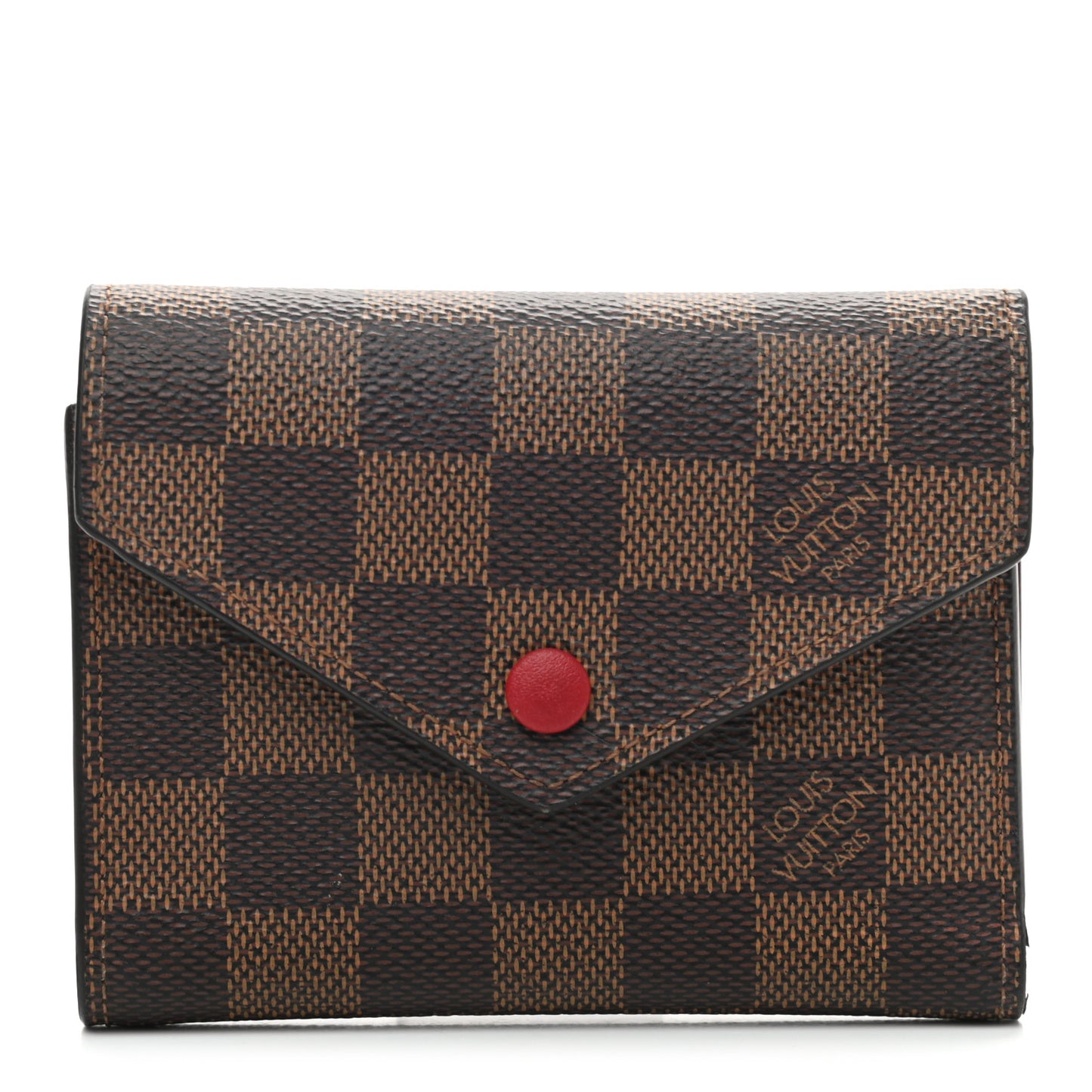 Damier Ebene Victorine Wallet Red