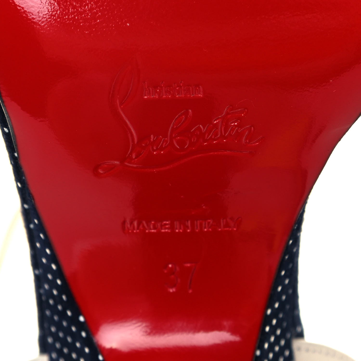 Christian Louboutin Suede Calfskin Patent Arletissima 100 Sandals 37 Blue White Yellow 6 of 10